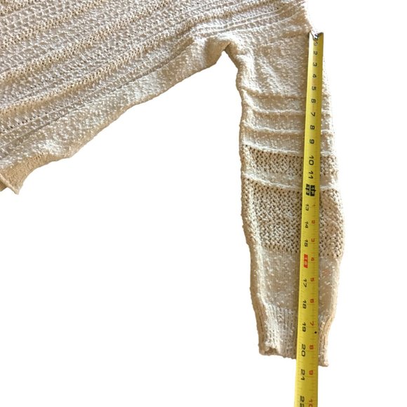 Sweater Crochet Knitted Long Sleeves V-neck Women’s Size Small - Picture 7 of 9